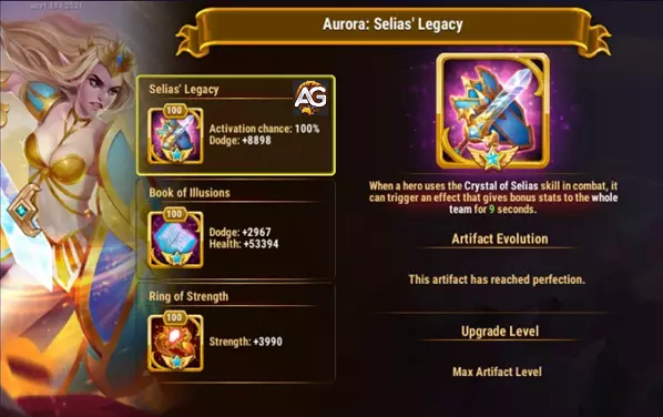 Aurora Artifacts in Hero Wars Mobile