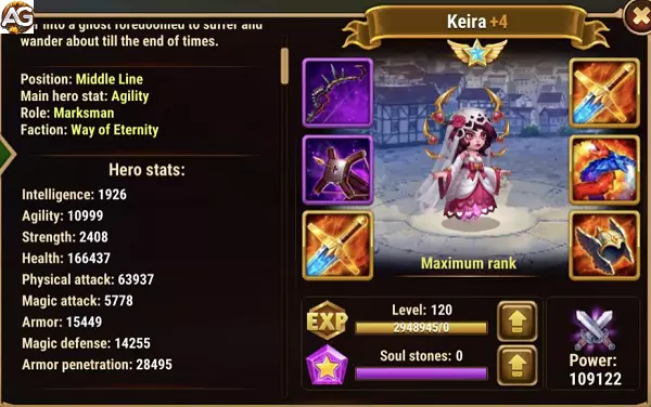 Keira with Super Skin in Hero Wars Mobile