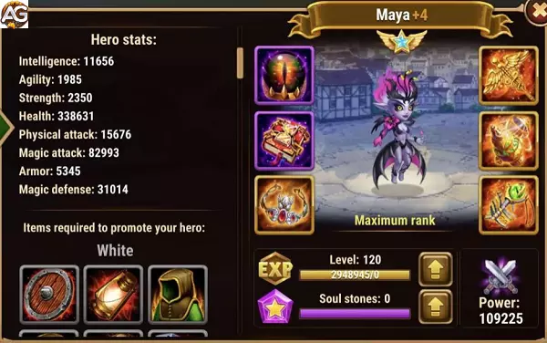 Maya with Demonic Skin, Hero Wars Mobile.