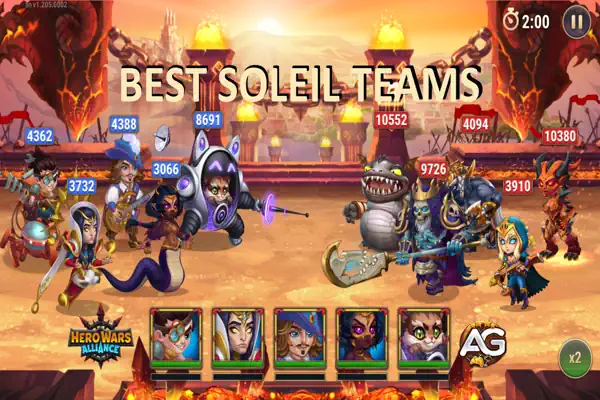 Melhores Times de Soleil do jogo Hero Wars Alliance - Papel de Parede