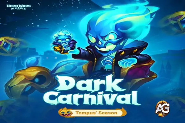 Illustration of Dark Carnival Event from the game Hero Wars Alliance, developed by Nexters. - Wallpaper