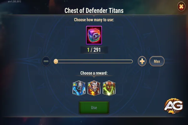 Chest of Defender Titans, Hero Wars Alliance.