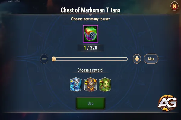 Chest of Marksman Titans, Hero Wars Alliance.