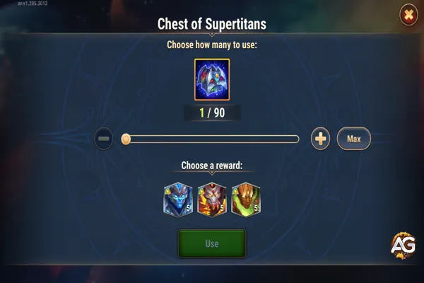 Chest of Supertitans, Hero Wars Alliance.