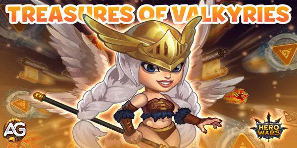 Illustration of Treasures of Valkyries, a event from the game Hero Wars Alliance - Wallpaper