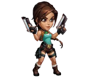 Lara Croft em Hero Wars Mobile