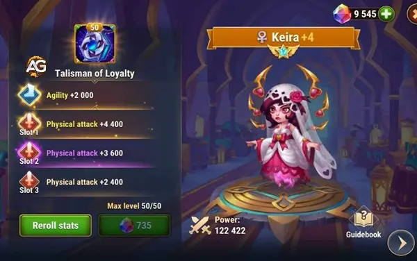 Keira with Talisman of Loyalty in Hero Wars Mobile