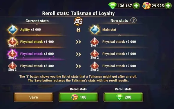 Talisman Reroll in Hero Wars Alliance
