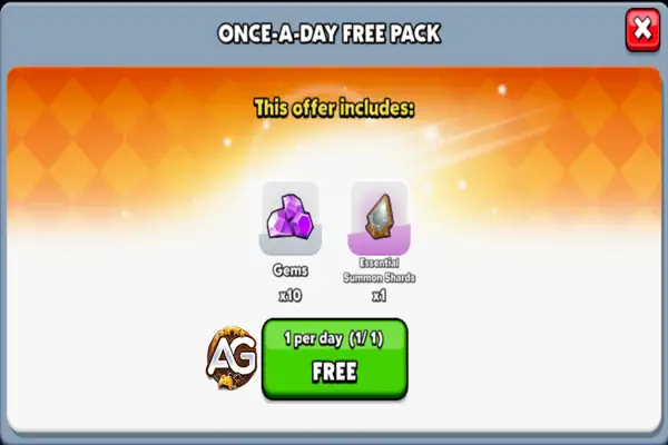 Top Troops Once a Day Free Pack